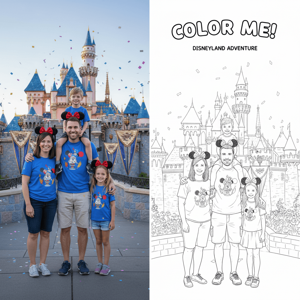 before and after family photo